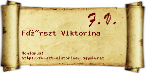 Fürszt Viktorina névjegykártya